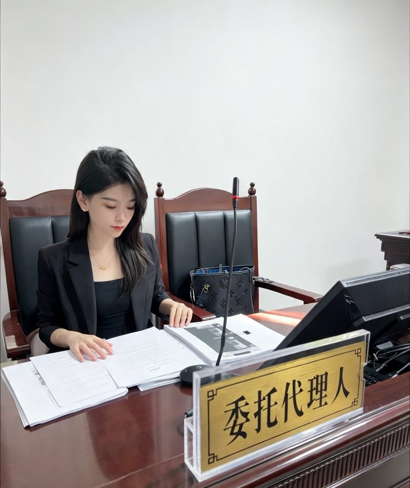 乔雨律师出庭工作照，四川瀛楷典扬律师事务所专职律师